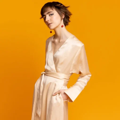 Maxi kietaisumekko Champagne<Studio Heijne Cheap