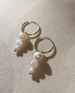 Sugar Hoops White/Gold<NAKU Jewellery Shop