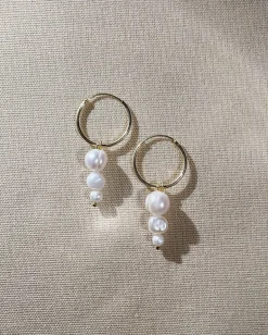 Sugar Hoops White/Gold<NAKU Jewellery Shop