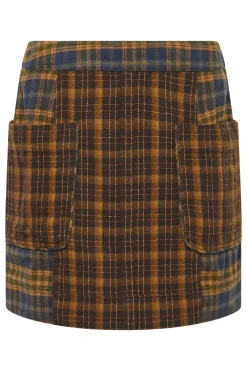 Suki puuvilla flanelli minihame Patchwork ruutu<KOMODO Clearance