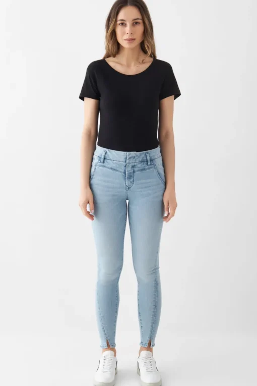 Sun Up Skinny Powerstretch Farkut Vaalea Denim<Dawn Denim Outlet