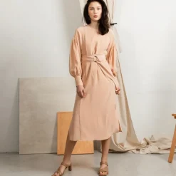 Sunday Silkki Midimekko Puuterinpinkki<Studio Heijne Flash Sale