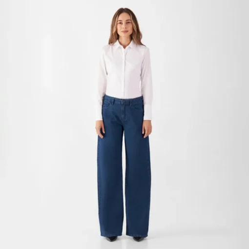 Sunny Wide Leg Classic Jeans Dark Blue<Dawn Denim Cheap