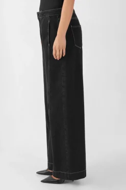 Sunny Wide Leg Contrast Jeans Black Denim<Dawn Denim Discount