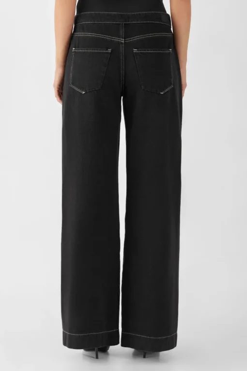Sunny Wide Leg Contrast Jeans Black Denim<Dawn Denim Discount