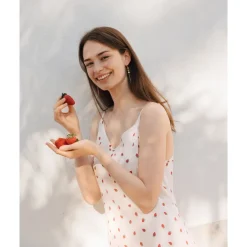 Sweet Strawberry Dress White<Clotsy Brand Cheap