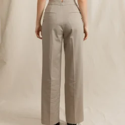Swipe Pleated Cotton Stretch Pants Long<Studio Heijne Best Sale