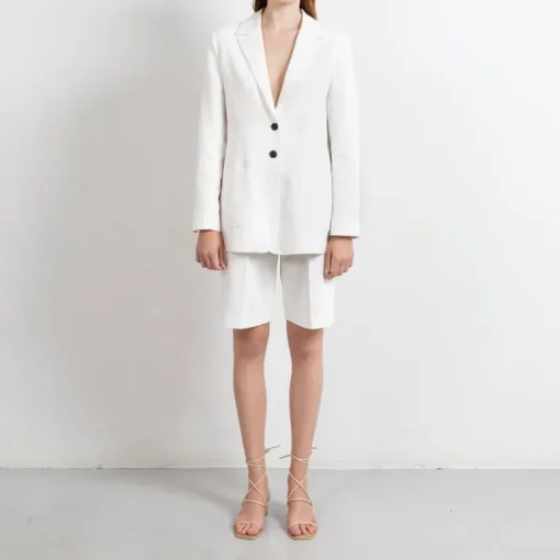 Swipe Pleated Linen Mix Shorts<Studio Heijne Sale