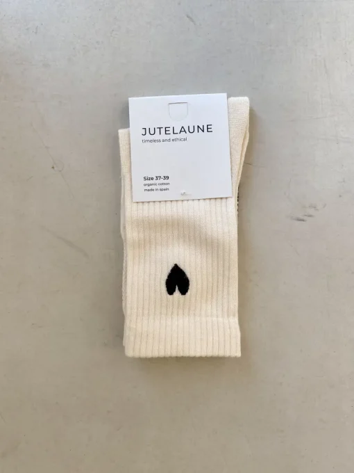 Sydän Sukat Valkoinen/Musta<JUTELAUNE Fashion