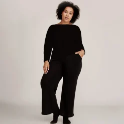 Knitted Pants Black<Tam Silk Cheap