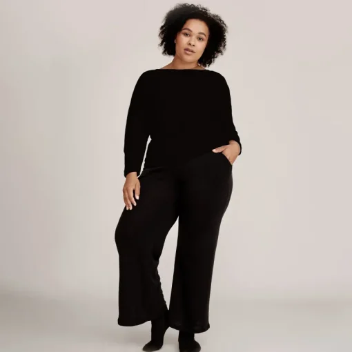 Knitted Pants Black<Tam Silk Cheap