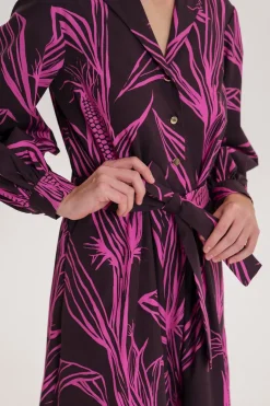 Tanya Poplin Midimekko Pinkki-Musta<TOMCSANYI Cheap