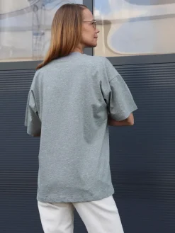 Tara T-Shirt Melange Grey/Lime<Aarrelabel Hot