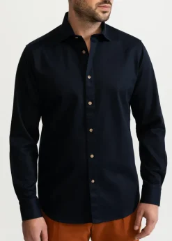 The Calimani Cotton Ignifugé Shirt Dark Blue<De IONESCU New