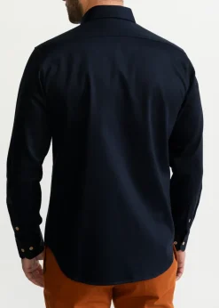 The Calimani Cotton Ignifugé Shirt Dark Blue<De IONESCU New