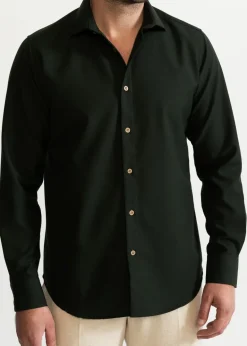 The Calimani Premium Cotton Shirt Army Green<De IONESCU New