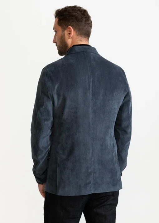 The Corduroy Safari Jacket Blue<De IONESCU Shop