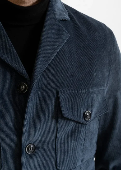 The Corduroy Safari Jacket Blue<De IONESCU Shop