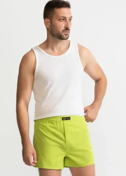 The Cotton Boxer Shorts - Pistachio green<De IONESCU Best