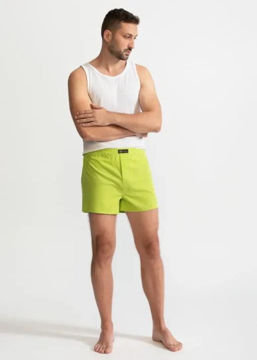 The Cotton Boxer Shorts - Pistachio green<De IONESCU Best