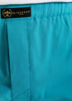 The Cotton Boxer Shorts Aqua Blue<De IONESCU Cheap