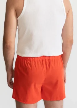 The Cotton Boxer Shorts Coral Orange<De IONESCU Cheap