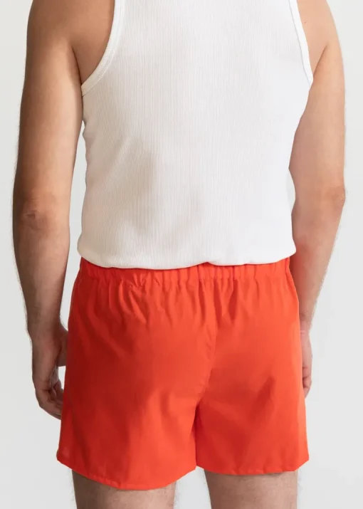 The Cotton Boxer Shorts Coral Orange<De IONESCU Cheap