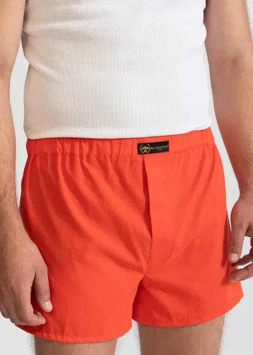 The Cotton Boxer Shorts Coral Orange<De IONESCU Cheap