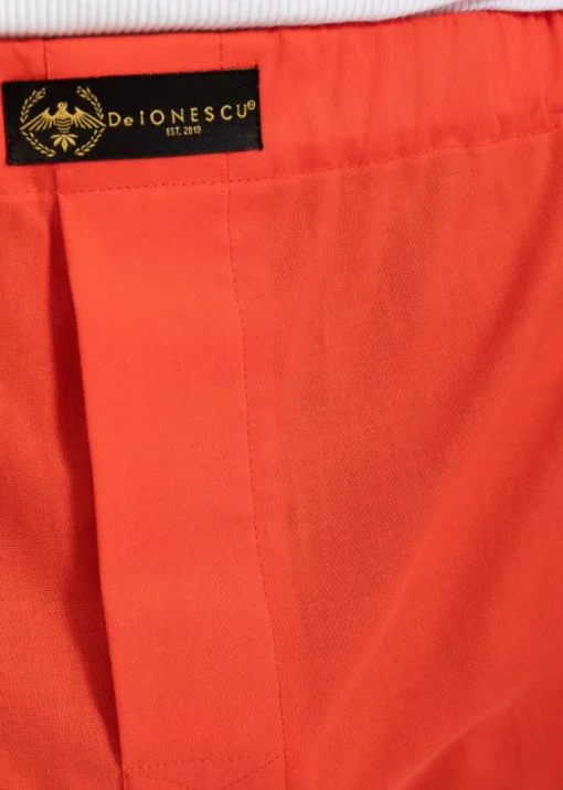 The Cotton Boxer Shorts Coral Orange<De IONESCU Cheap