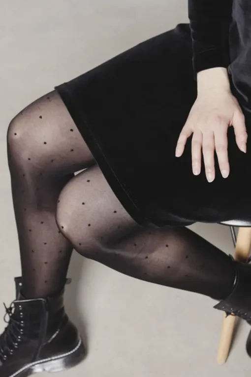 The 3D Pantyhose 20den Dots Black<Aarrelabel Best Sale