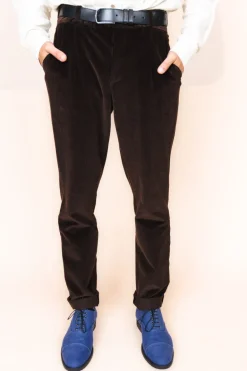The Dacian Corduroy Trousers Dark Brown<De IONESCU Sale