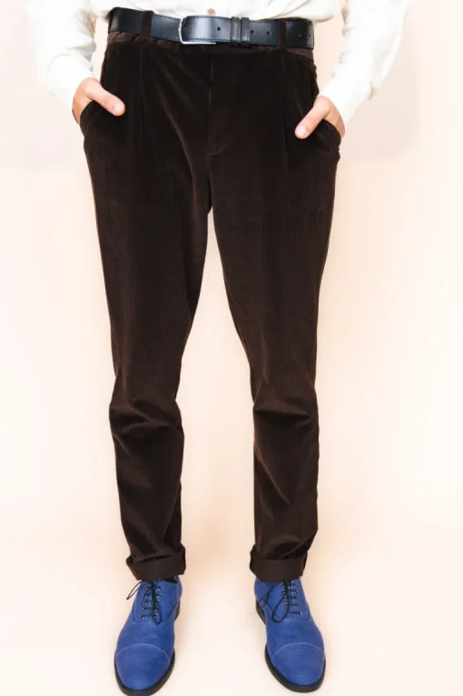 The Dacian Corduroy Trousers Dark Brown<De IONESCU Sale