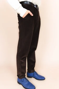 The Dacian Corduroy Trousers Dark Brown<De IONESCU Sale