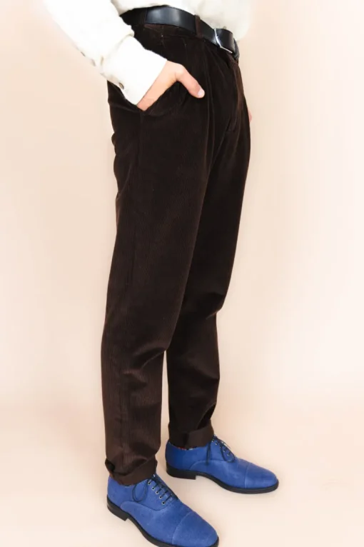 The Dacian Corduroy Trousers Dark Brown<De IONESCU Sale