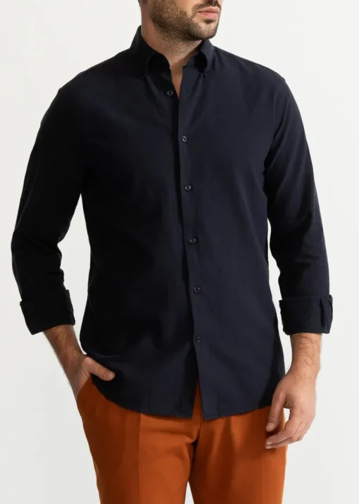 The Godeanu Linen Shirt Navy Blue<De IONESCU Cheap