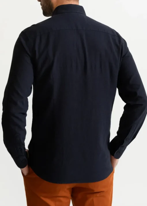 The Godeanu Linen Shirt Navy Blue<De IONESCU Cheap