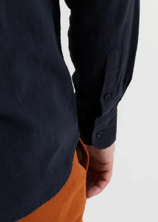 The Godeanu Linen Shirt Navy Blue<De IONESCU Cheap