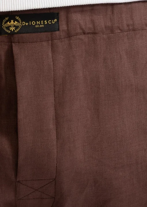 The Linen Boxer Shorts Brown<De IONESCU Best