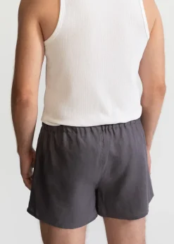 The Linen Boxer Shorts Grey<De IONESCU Store