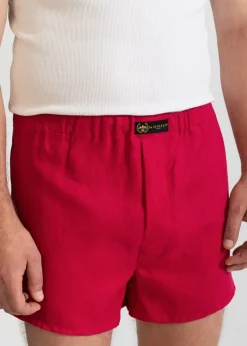 The Linen Boxer Shorts Siclam Red<De IONESCU Cheap