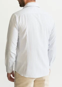 The Peles Egyptian Cotton Shirt Sky Blue Stripes White<De IONESCU Best