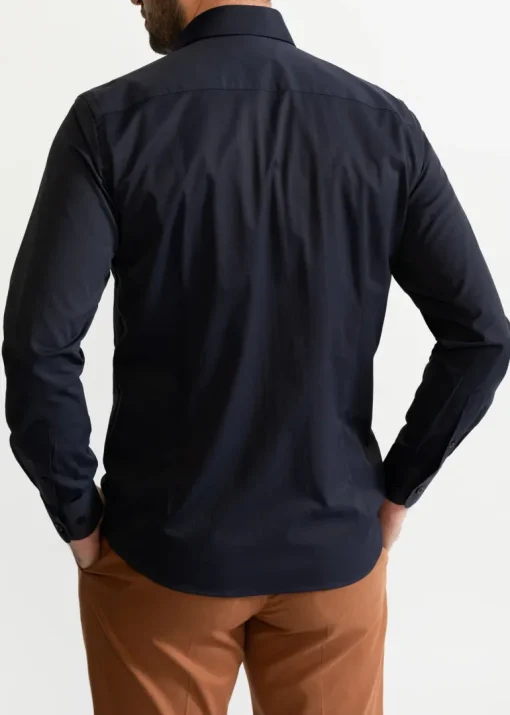 The Peles Egyptian Cotton Shirt Navy Blue<De IONESCU Online