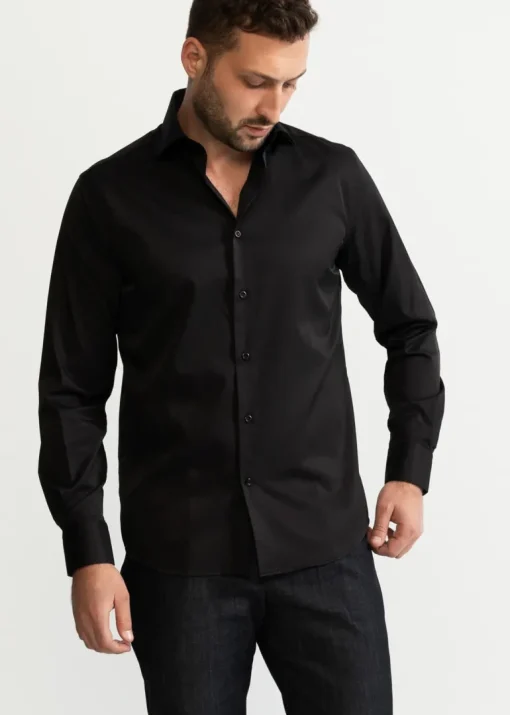 The Peles Egyptian Cotton Shirt Black<De IONESCU Best Sale