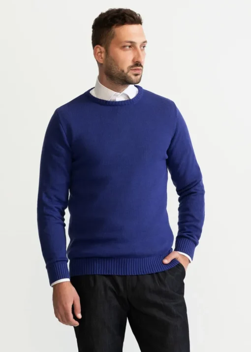 The Rodna 100% Cotton Crewneck Indigo Blue<De IONESCU Cheap