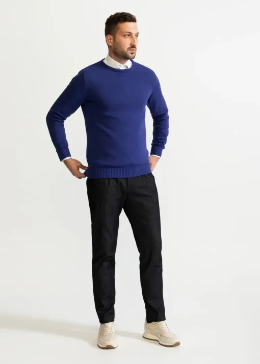 The Rodna 100% Cotton Crewneck Indigo Blue<De IONESCU Cheap