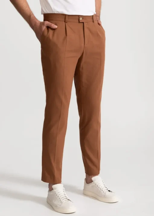 The Romana Cotton Trousers Light Brown<De IONESCU Sale