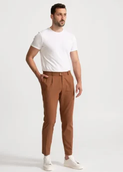 The Romana Cotton Trousers Light Brown<De IONESCU Sale