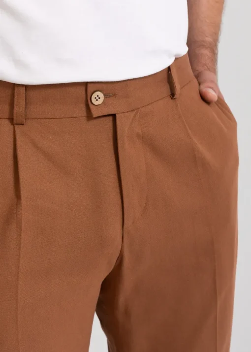 The Romana Cotton Trousers Light Brown<De IONESCU Sale