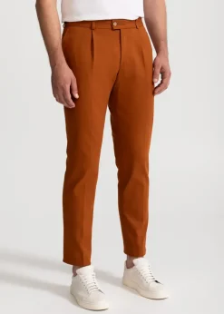 The Romana Denim Cotton Trousers Caramel<De IONESCU Store