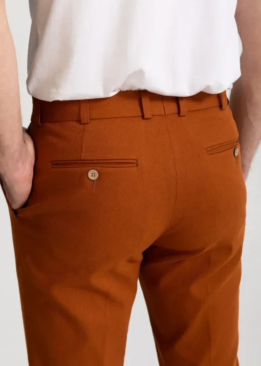 The Romana Denim Cotton Trousers Caramel<De IONESCU Store